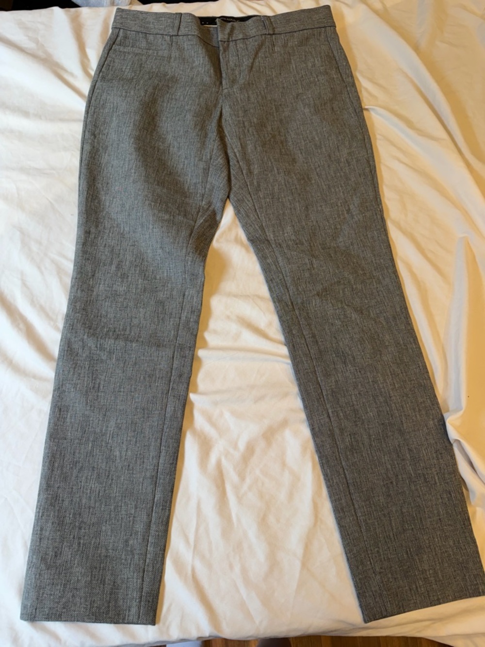 Banana Republic Heather Gray Pinstripe Dress Pants